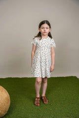 Multi Flower Print Dress Pink