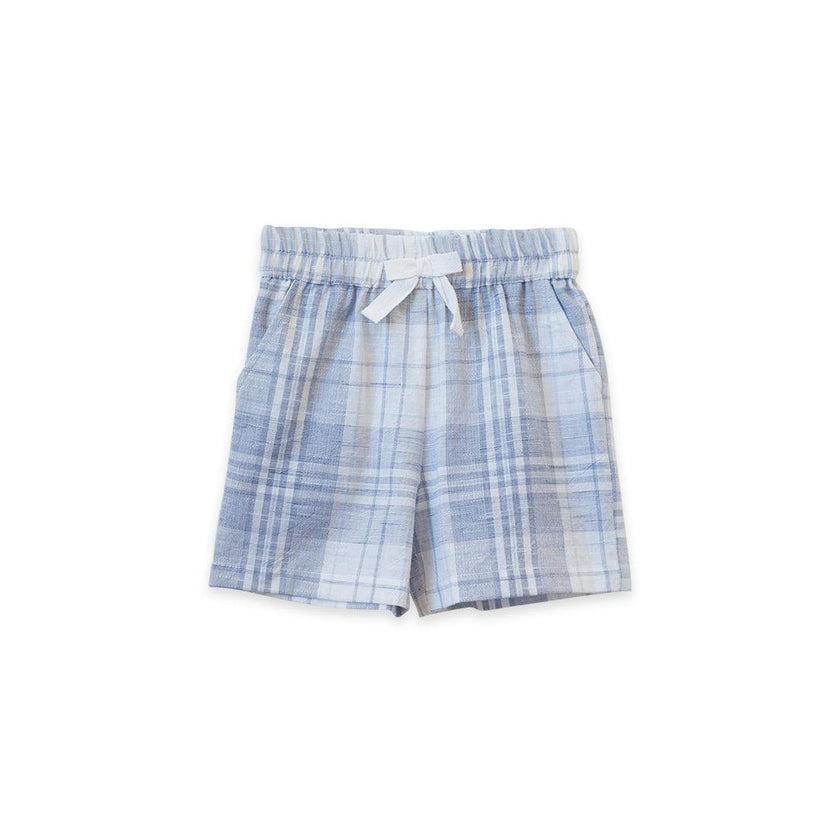 Everyday Drawstring Waist Check Shorts