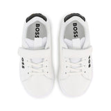 White BOSS Strap Sneakers