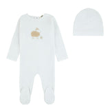 Fuzzy Sheep Footie And Beanie