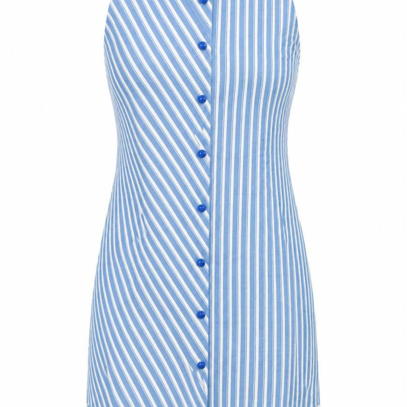 Primm Italian Blue Stripe Mini Dress