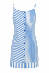 Primm Italian Blue Stripe Mini Dress