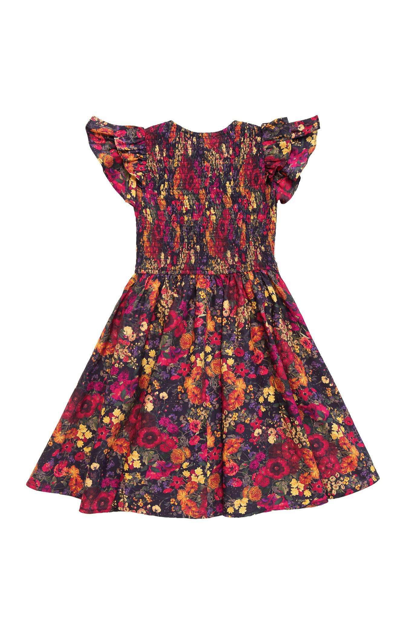 Mini Hattie Dress in Night Garden