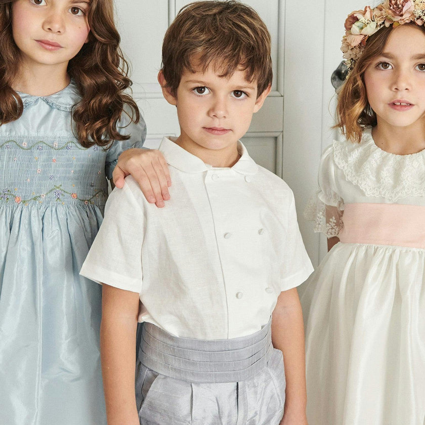 Ivory Tabitha Silk Ceremony Girl Dress