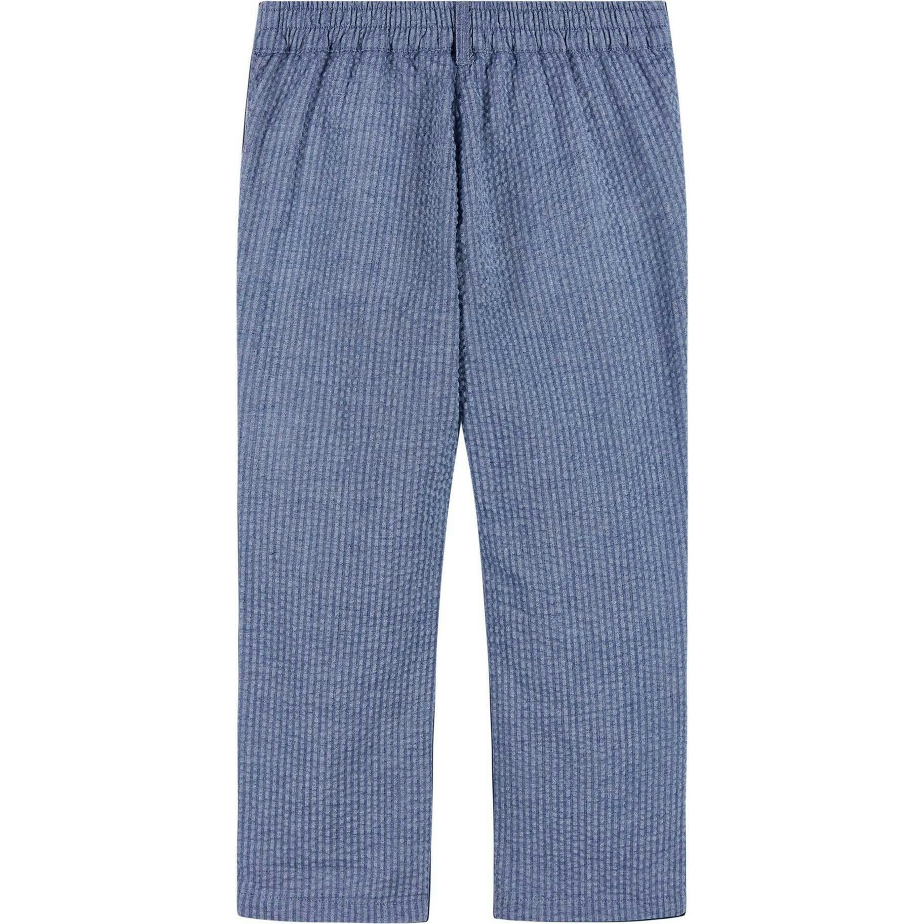 Boys (2-3) Seersucker Vest Suit Set | Blue & Pink