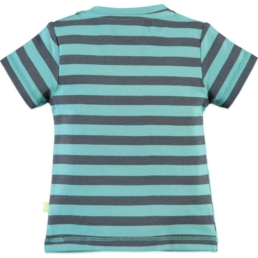 Striped Short Sleeve Front Pocket T-Shirt