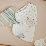 Charlie Tractor Cotton Bandana Baby Bib (3 Pack)