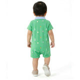 Infant Boys Printed Polo Romper | Bunny & Carrot