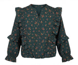 Katie Top Evergreen Vintage Floral
