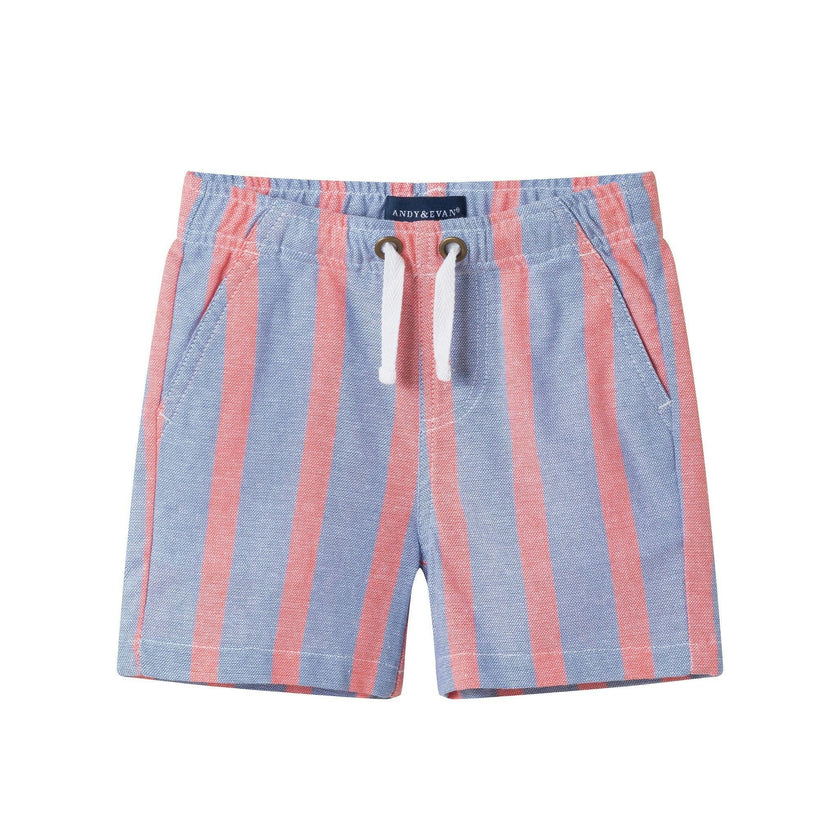Boys Orange Striped Airy Oxford Set | Orange Stripe