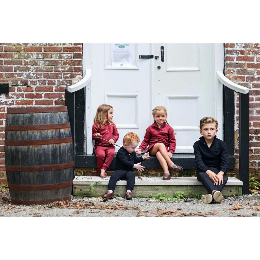 Kids Unisex Terry Henley Sweatshirt & Jogger Set