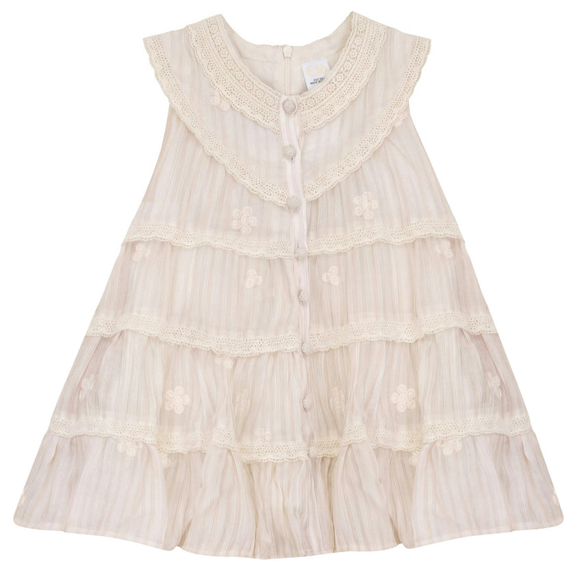 Woven Dress With Lace