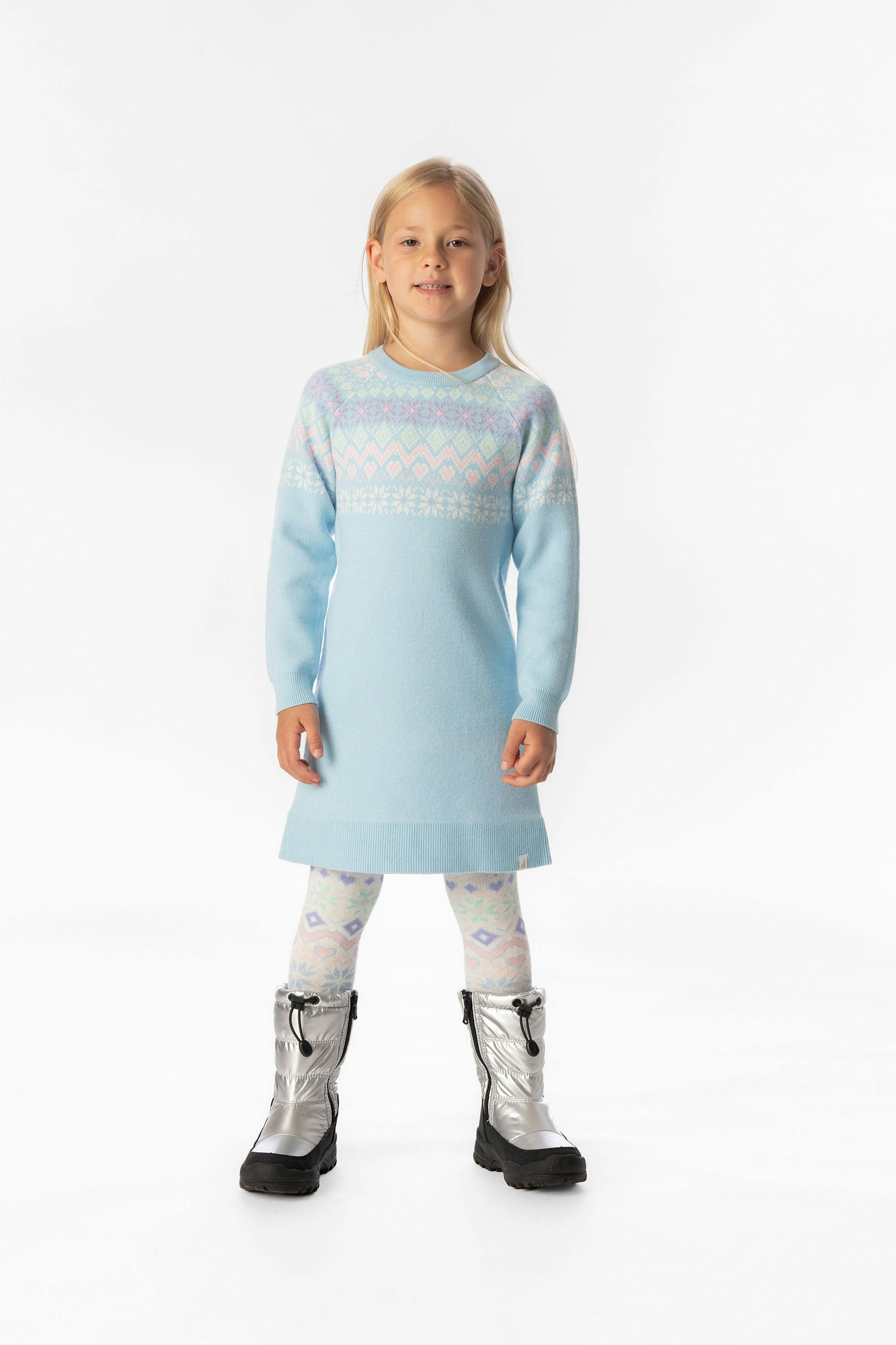 Knit Dress Light Blue