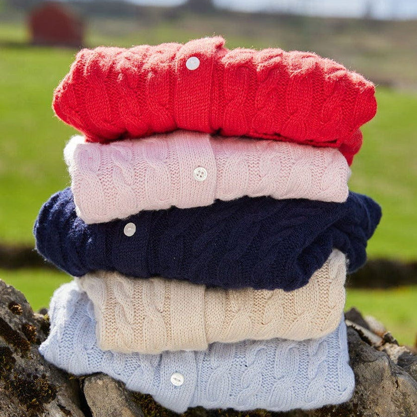 Classic Cashmere Blend Cardigan - Navy