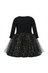 Shiny Black Dress Set