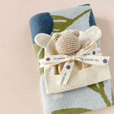 Cotton Crochet Bear Rattle Teether, Brown