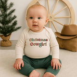 long sleeve graphic bodysuit | christmas cowgirl