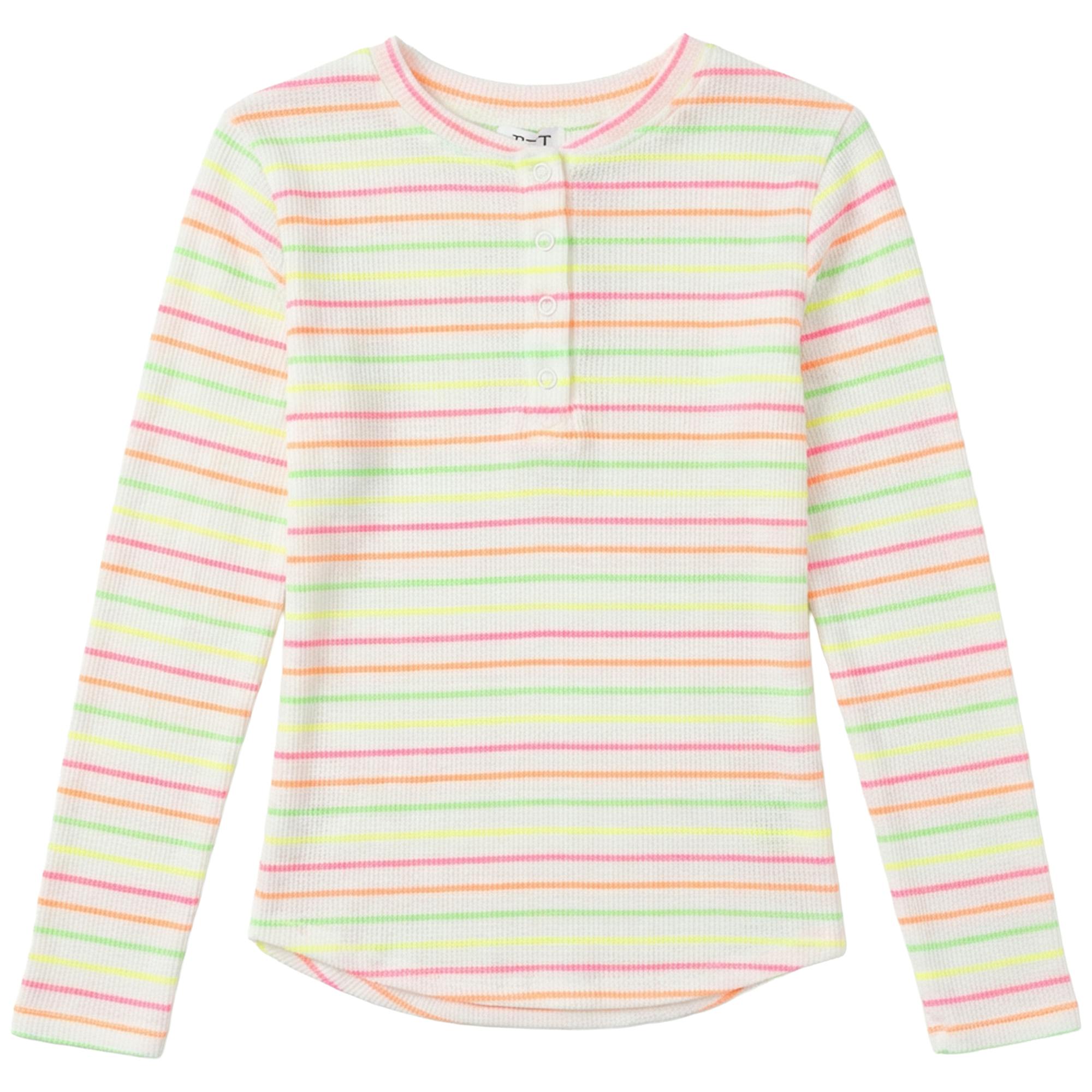 Multi Big Stripe Waffle Top