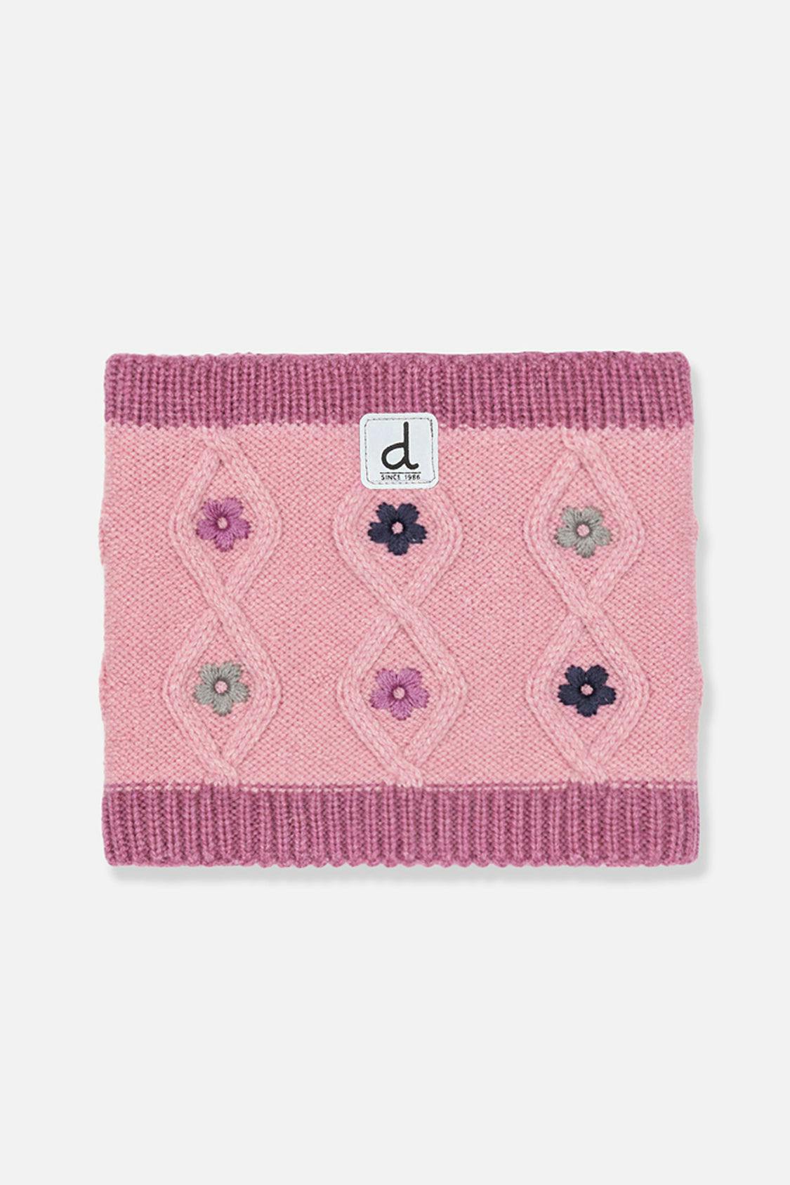 Winter Knit Neckwarmer Pink And Mauve