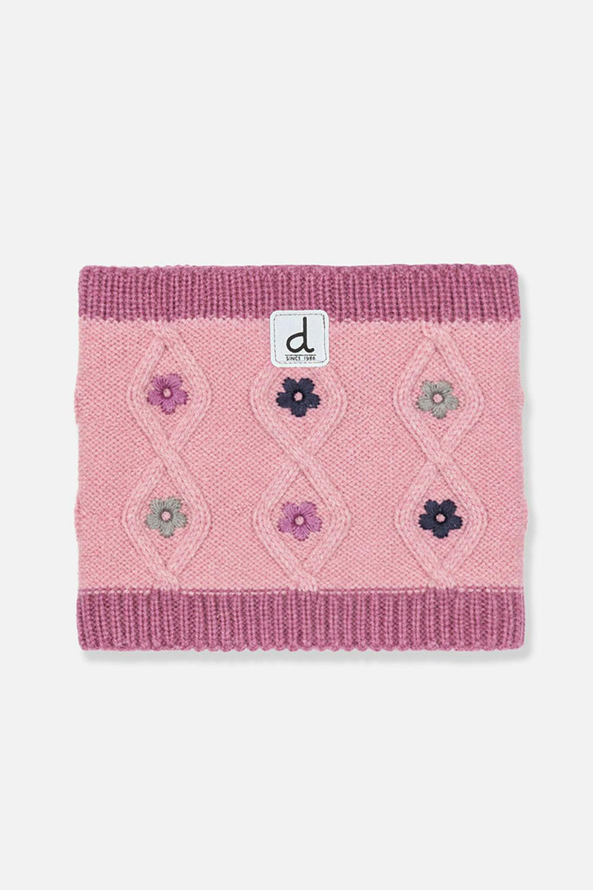 Baby Winter Knit Neckwarmer Pink And Mauve
