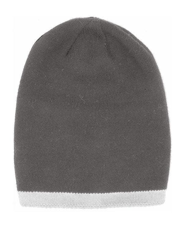 Two Tone Knit Hat (Snap On Pom Sold Separately)