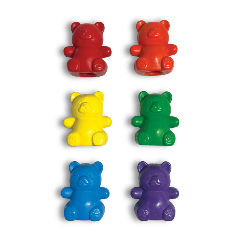Cuddly Cubs Bear Finger Crayons - Set of 6