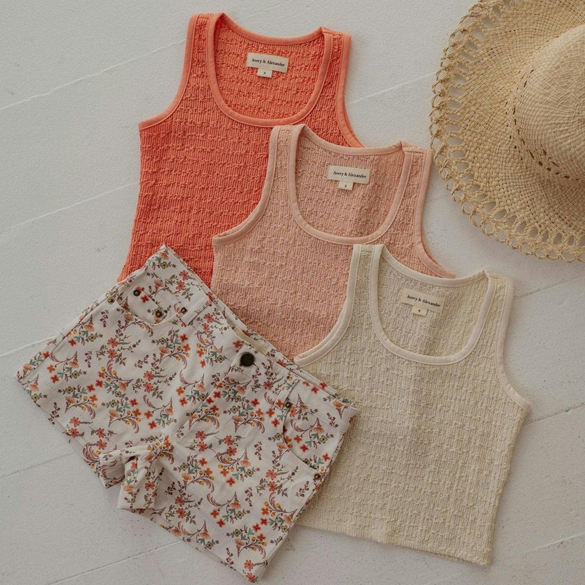 Textured Square Neck Tank