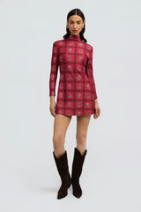 Dottie Dress - Camellia Plaid Rasp