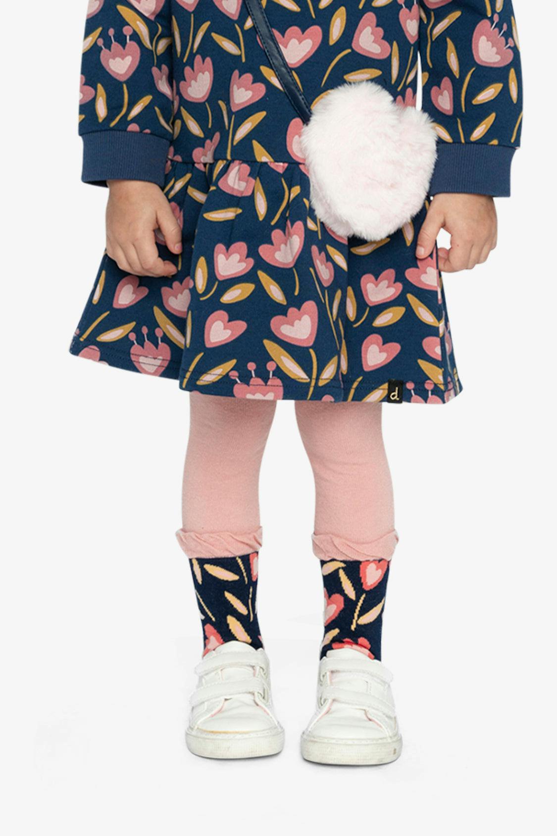 Tights Pale Dusty Pink And Navy
