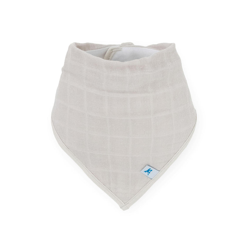 Cotton Muslin + Fleece Bandana Bib 4 Pack - Mauve Stripe
