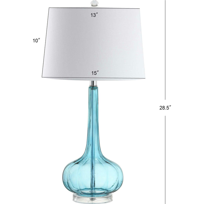 Bette 28.5" Glass Teardrop LED Table Lamp Set 2
