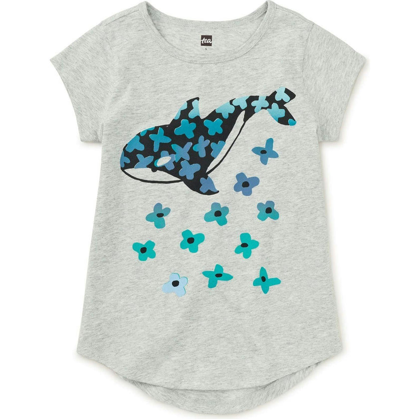 Orca Graphic Tunic Top, Grey