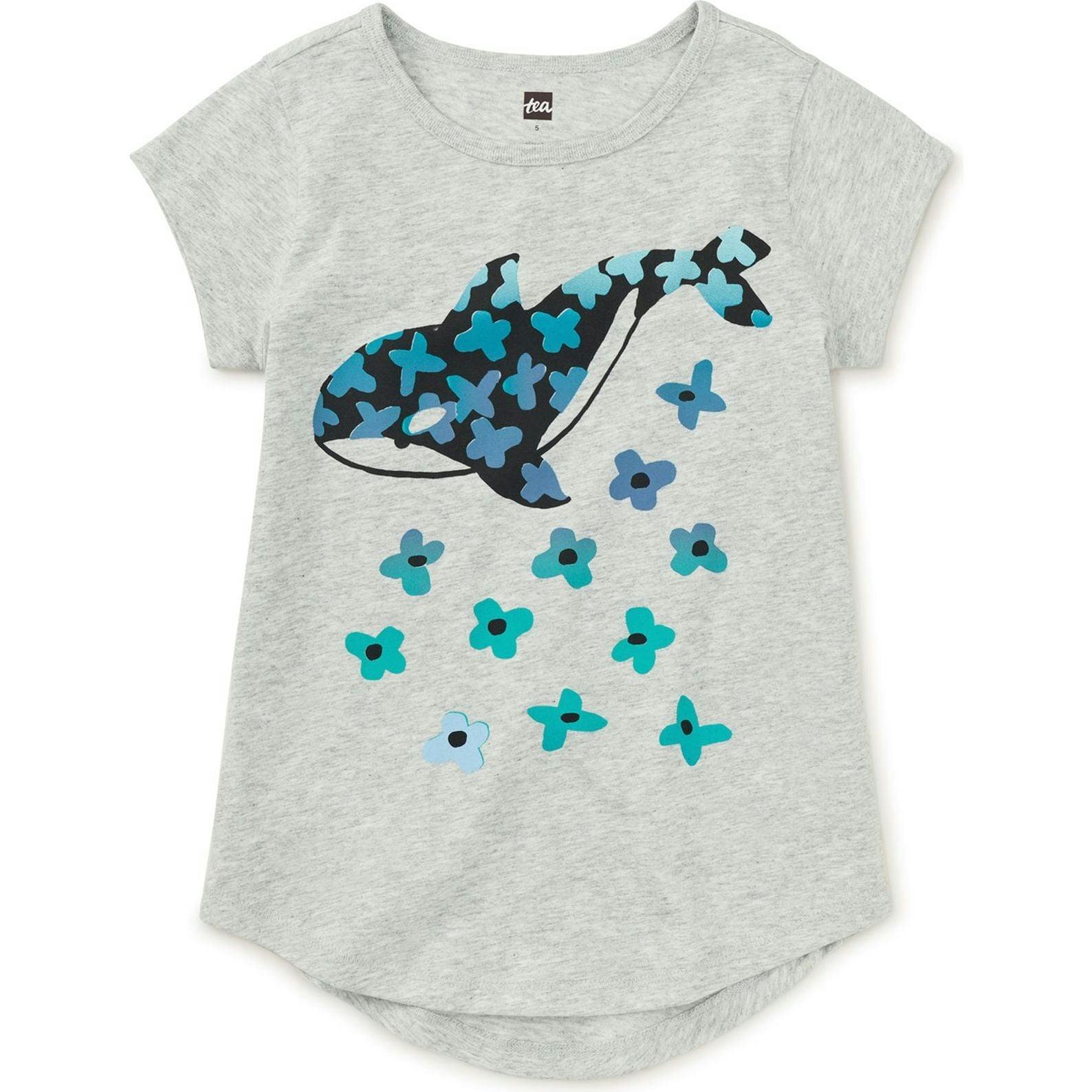 Orca Graphic Tunic Top, Grey