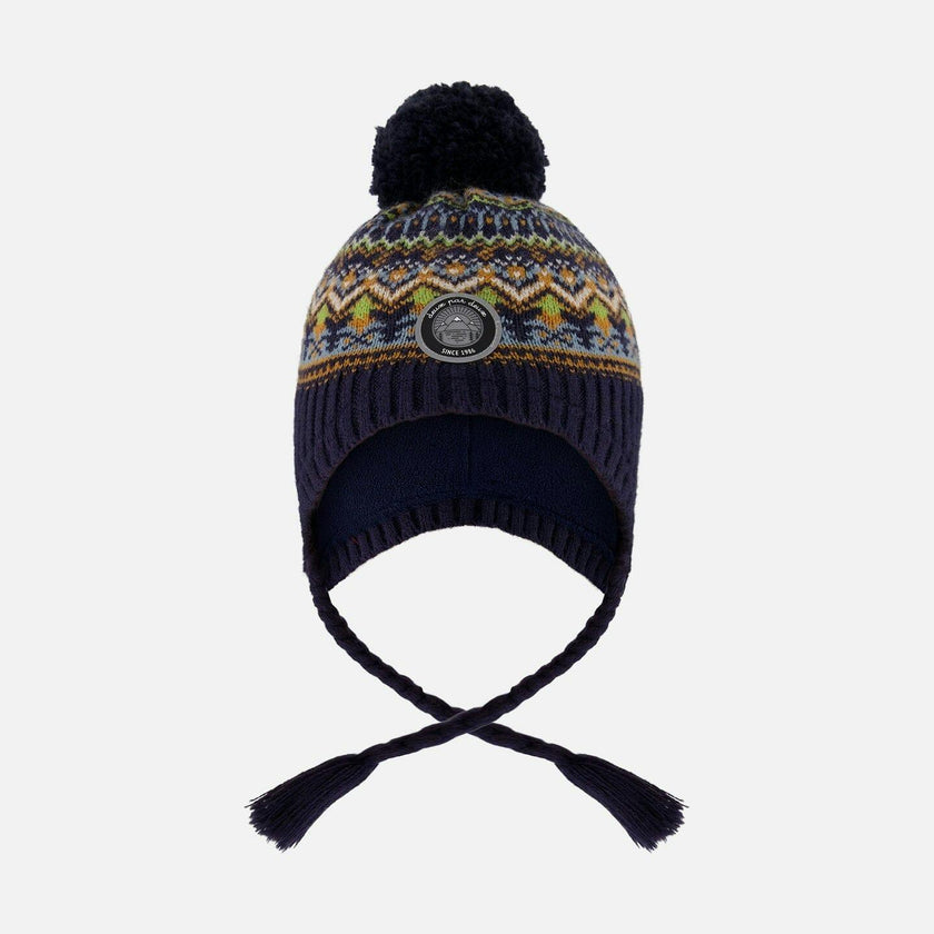 Lined Peruvian Knit Hat with Pompom