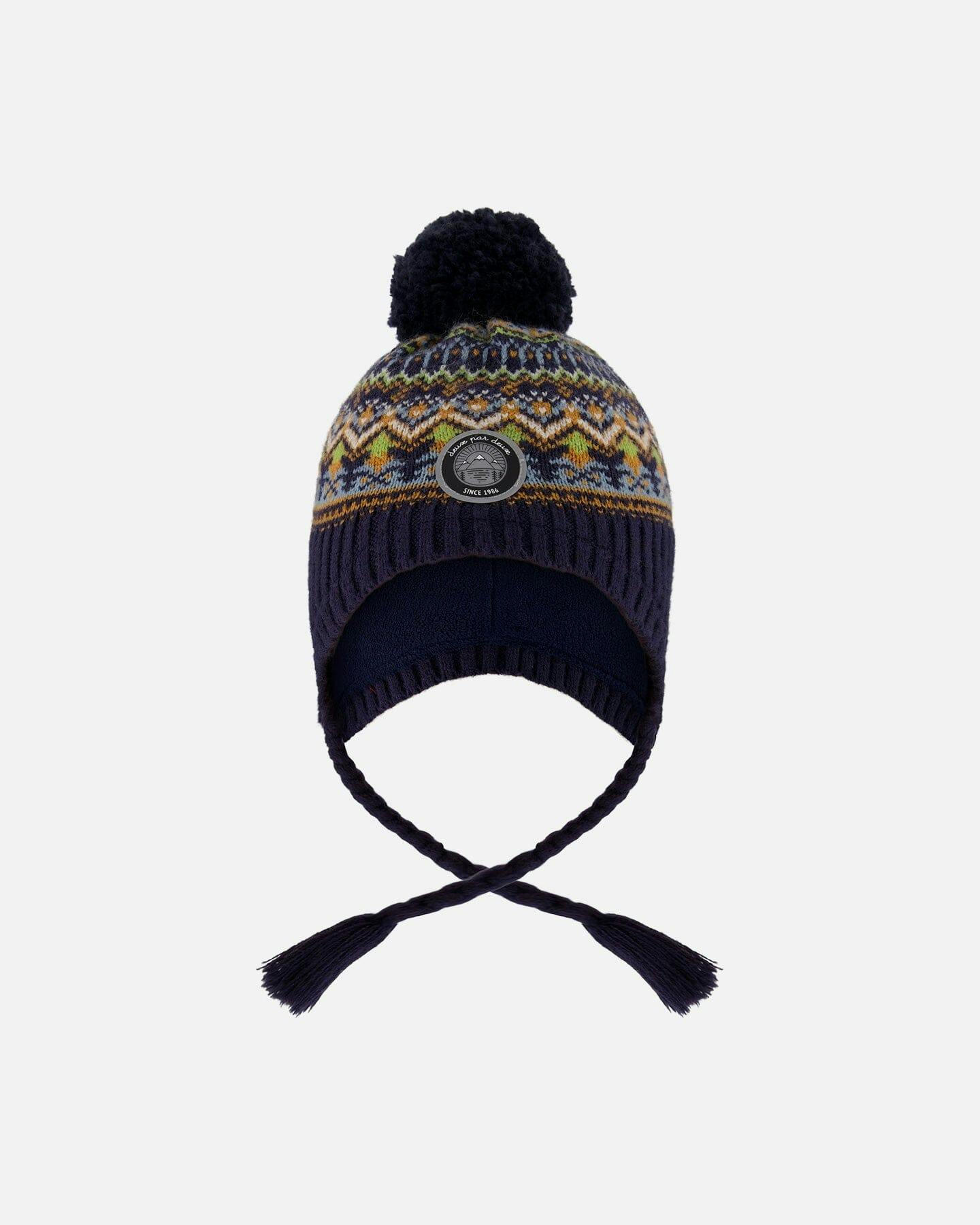Lined Peruvian Knit Hat with Pompom