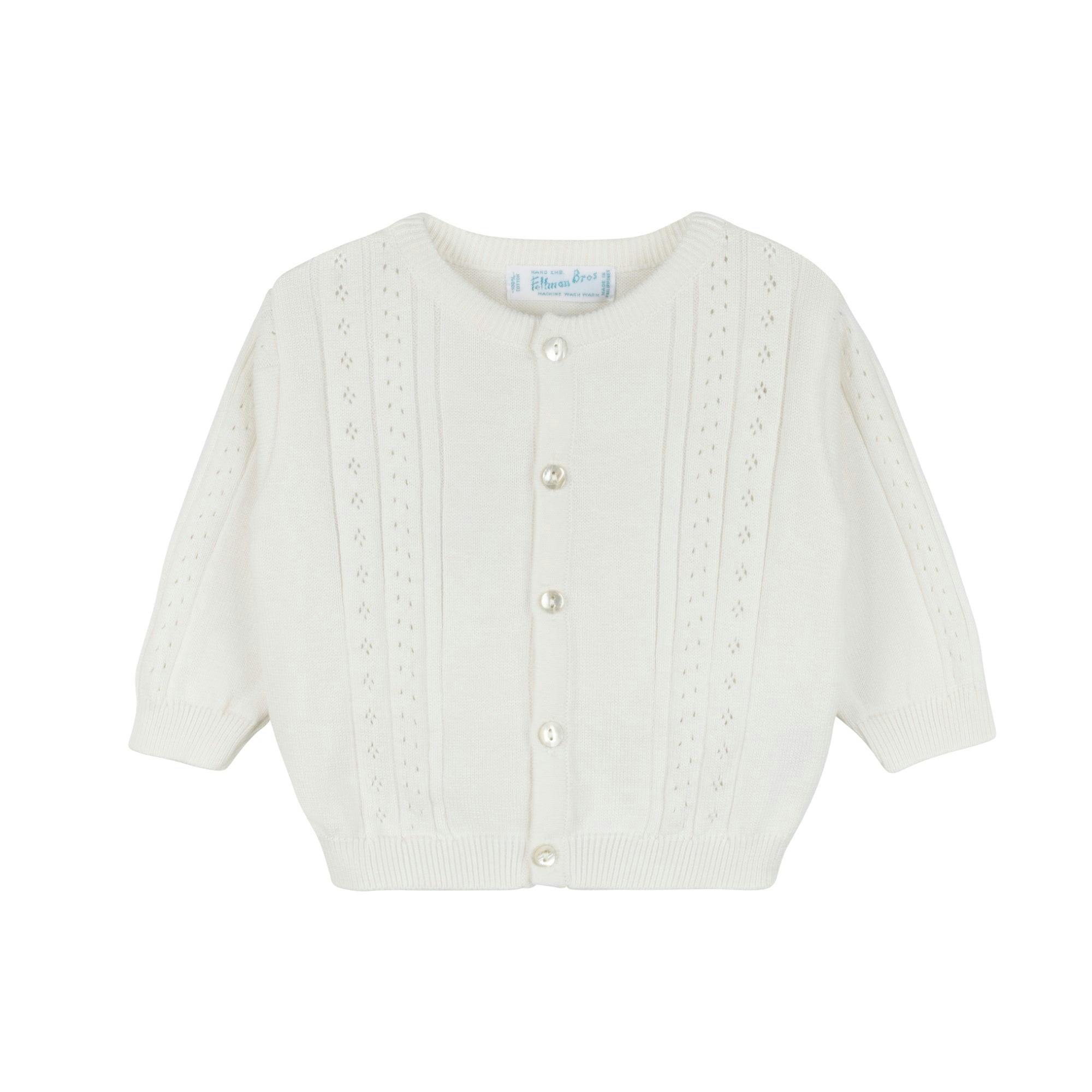 Classic Pointelle Knit Cardigan
