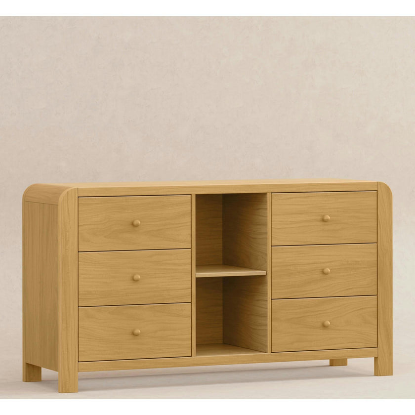 TipToe 6-Drawer Extra Wide Assembled Dresser with Cubbies (62")