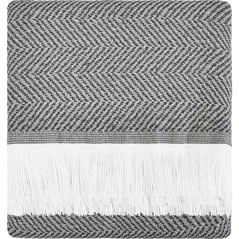Herringbone Stain Resistant Indoor Outdoor Throw