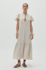 Willow Linen Dress - Natural