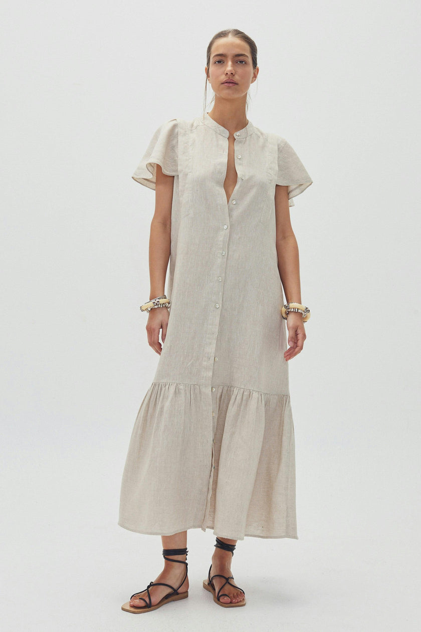 Willow Linen Dress - Natural