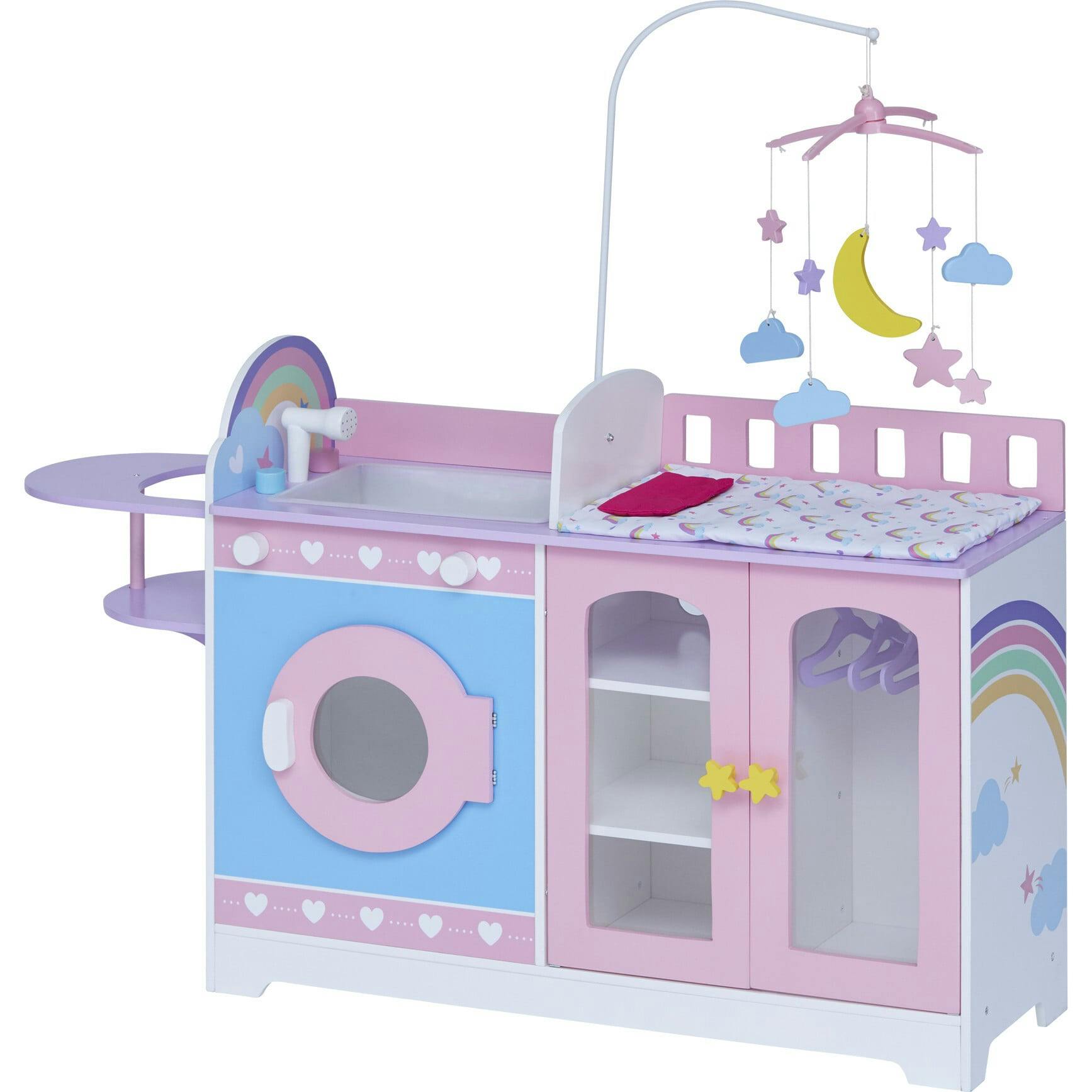 Olivia's Little World Wooden Baby Doll 6-in-1 Changing Station