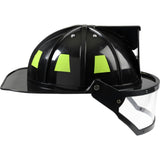 Adult Firefighter Helmet w/Visor Black