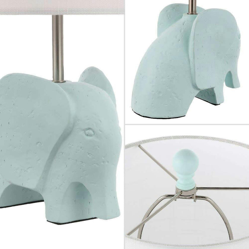 Koda Eclectic Southwestern Resin/Iron Elephant LED Kids Table Lamp