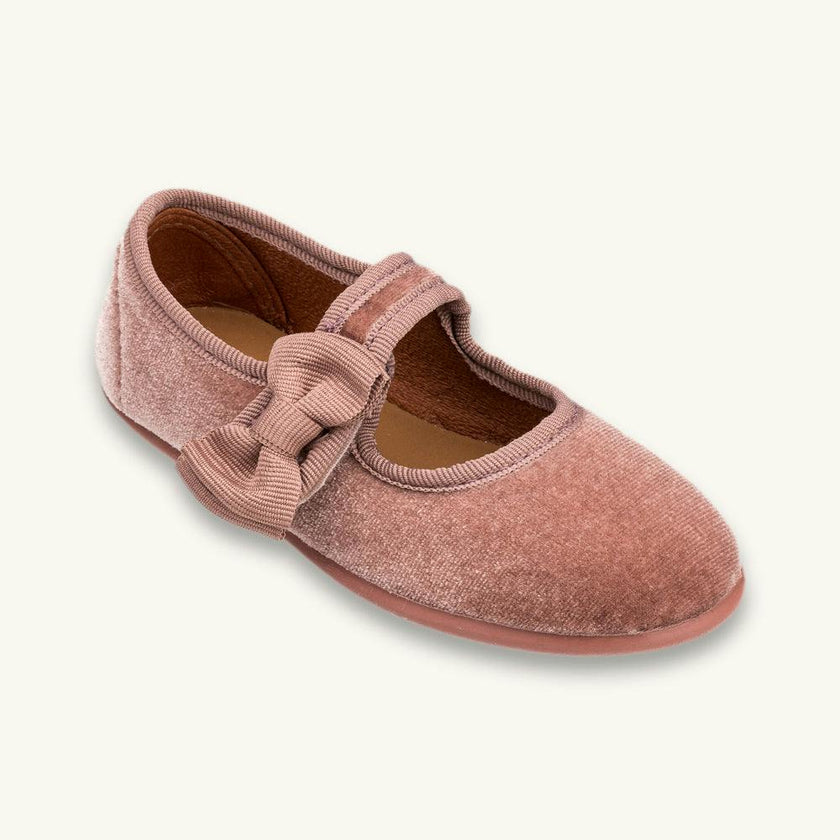 Velvet Bow Mary Jane | Rose