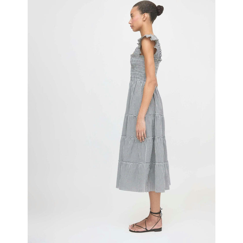 The Ellie Nap Dress - Black/Sand Gingham