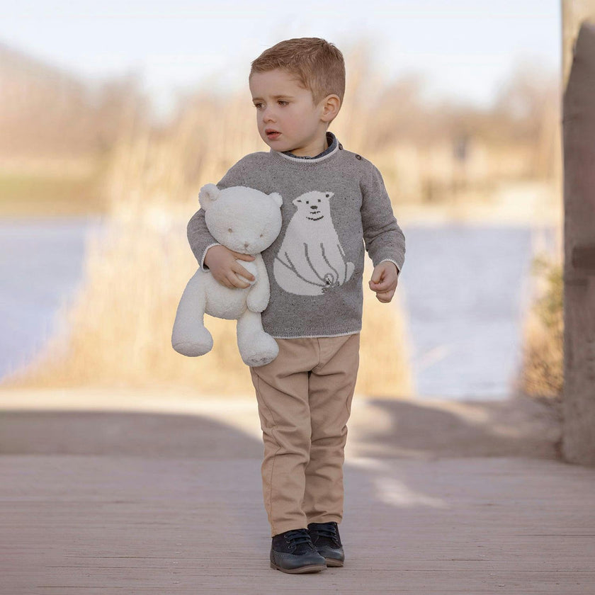 TARTINE ET CHOCOLAT Polar Bear Baby Sweater