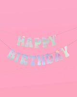 HBD Banner - iridescent foil banner