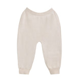 Beige Cotton Knit Hoodie Set