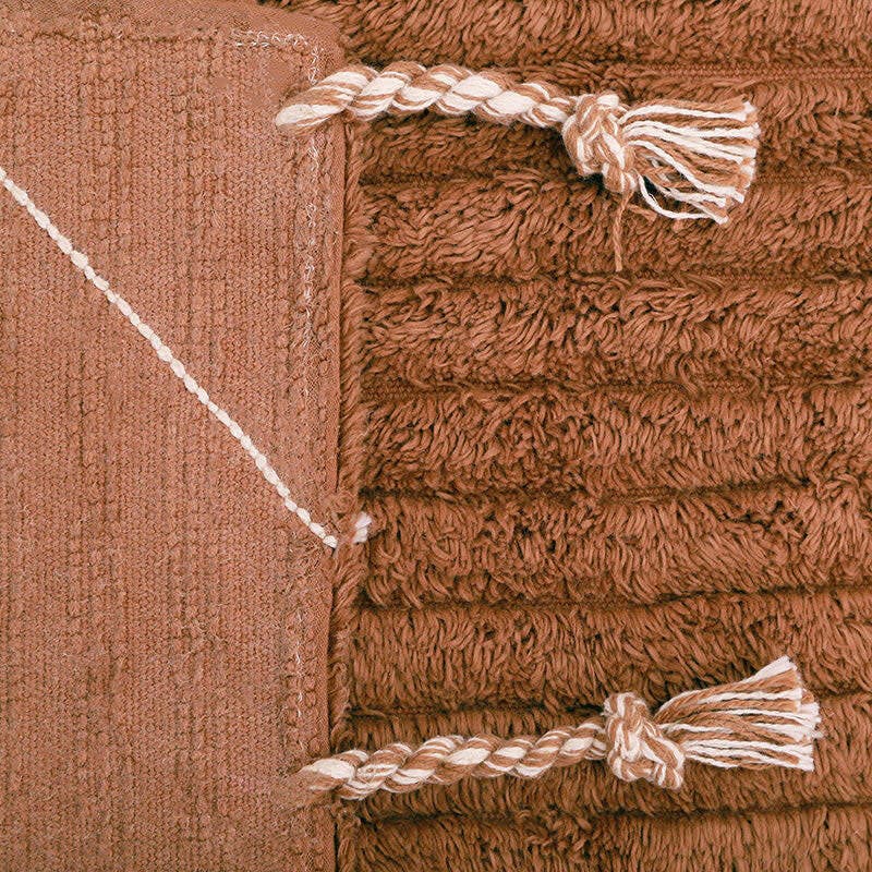 Lassa Braided Tassel Rectangular Rug, Brown