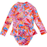Sustainable High Neck Long Sleeve Waist Skirt Surf Suit